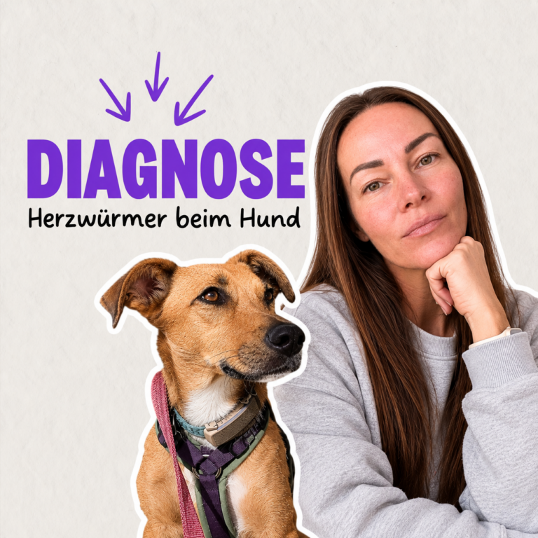 Doreen mit ihrem Hund Motte – Diagnose Herzwürmer beim Hund